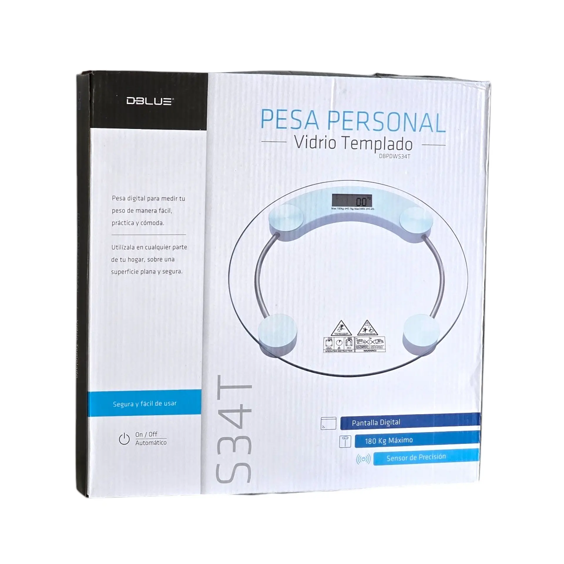 Balanza Digital de Baño Vidrio Templado Dblue Circular 5