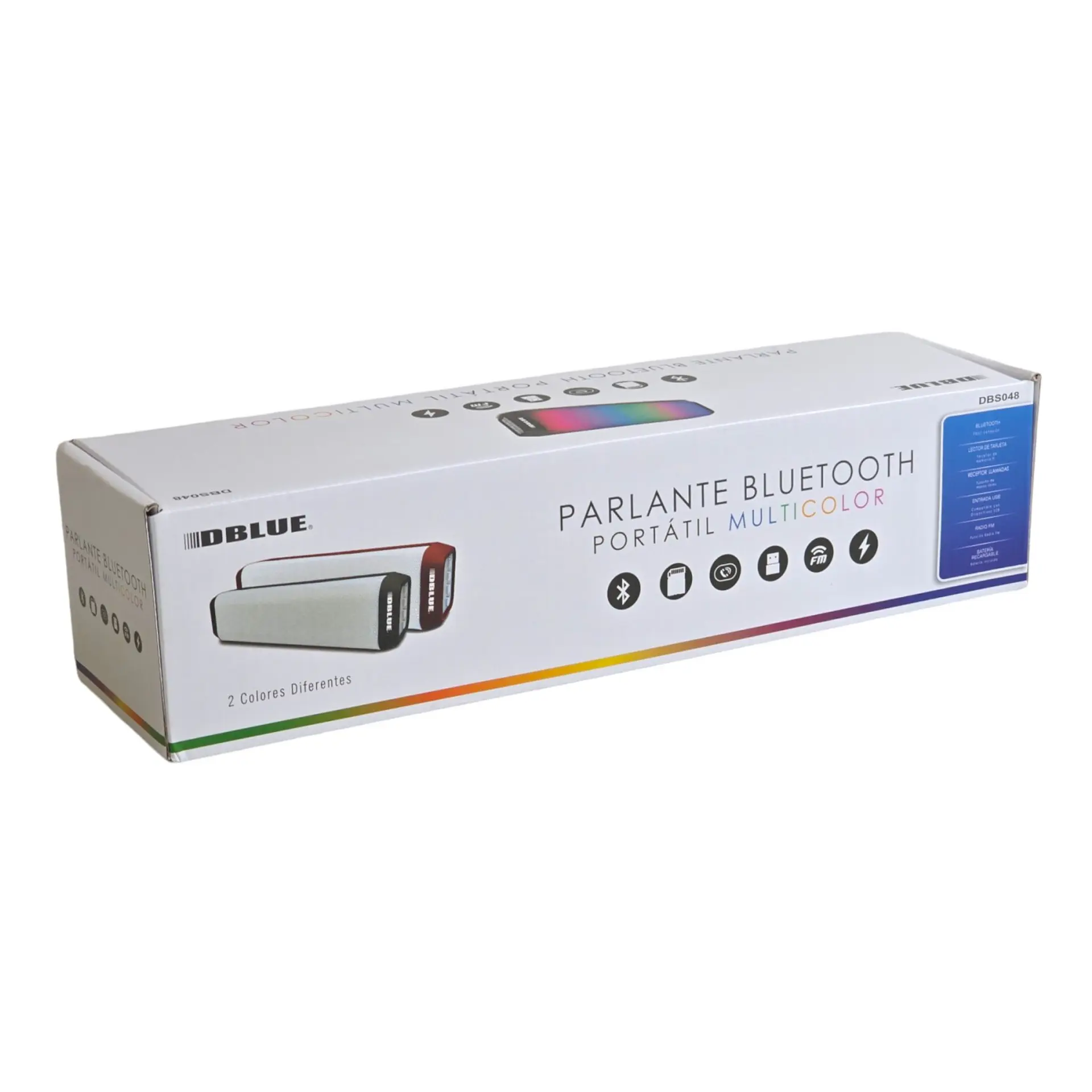 Parlante Inalámbrico Bt/Sd/Radio Multicolor Dblue DBS048R Rojo 7