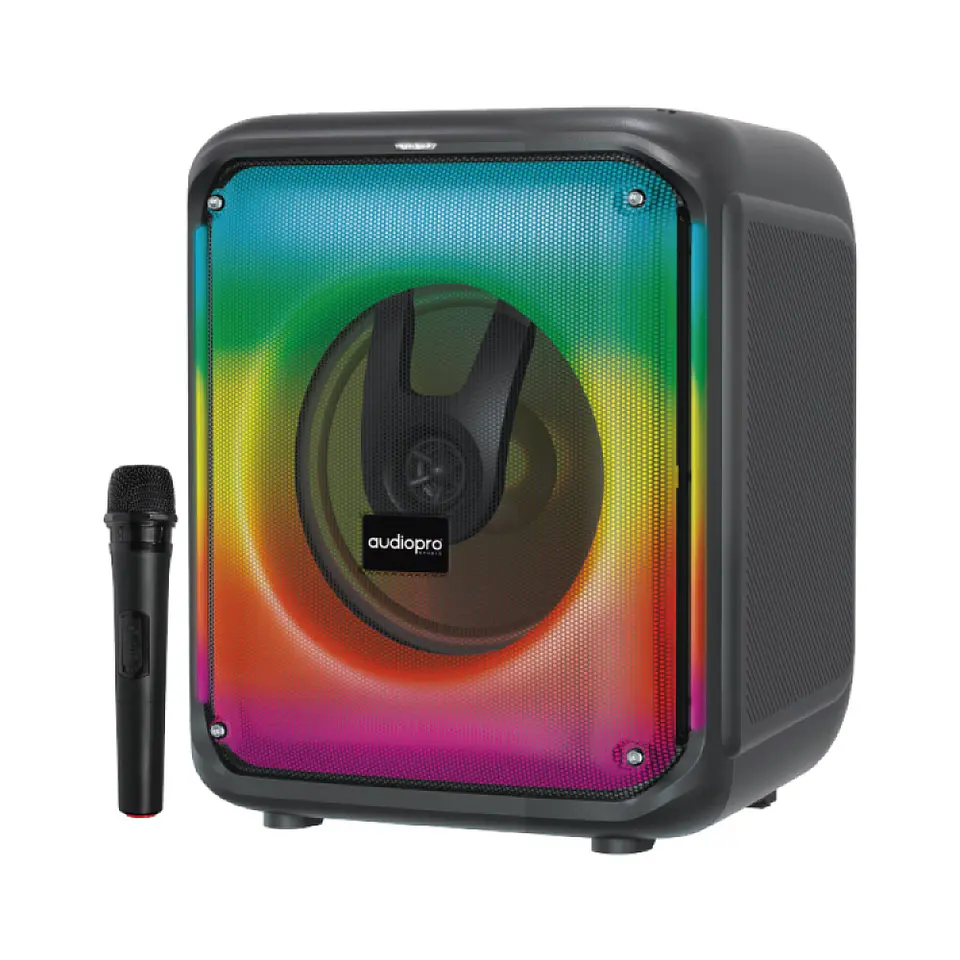Parlante Karaoke BT Portátil Micrófono RGB Audiopro AP02097 1