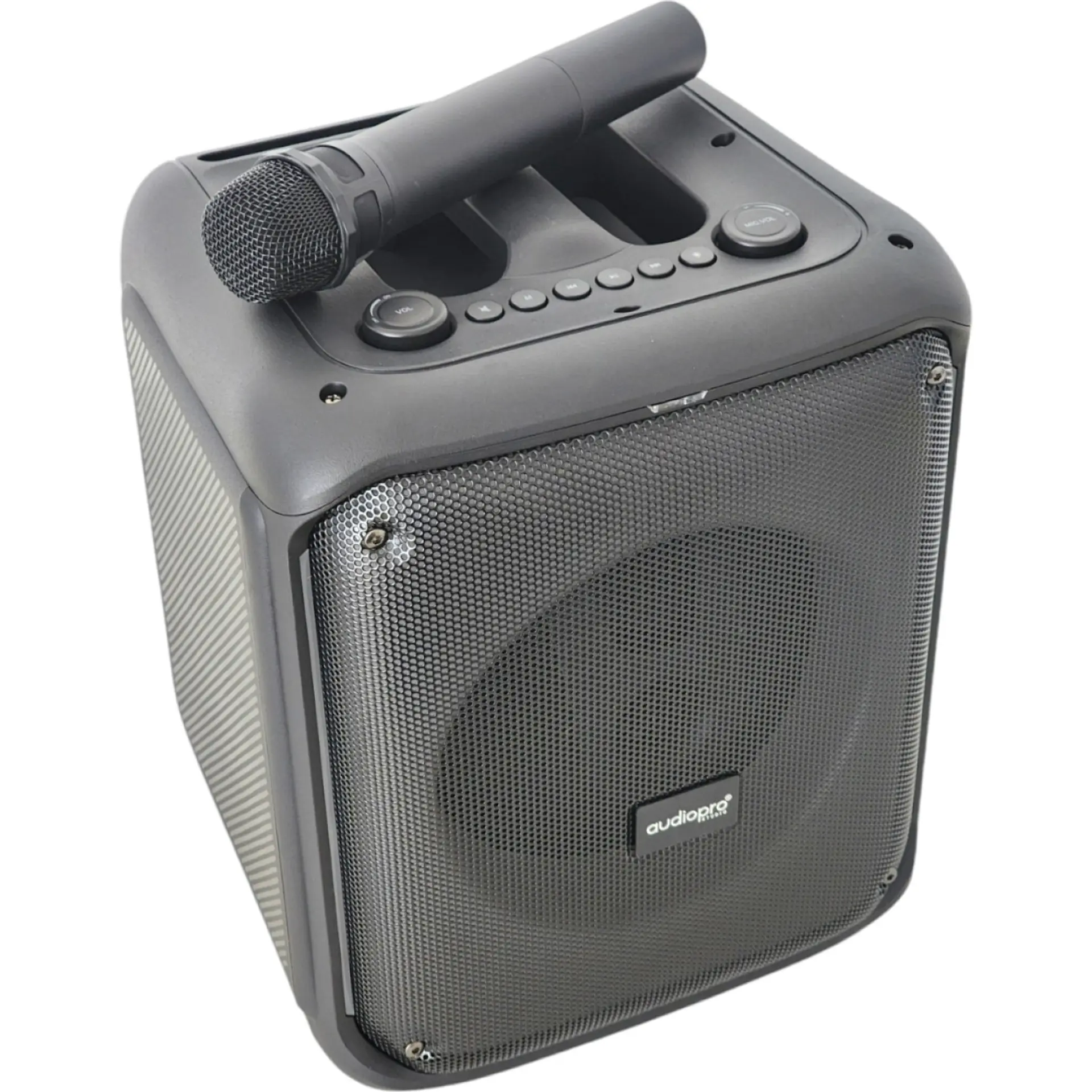 Parlante Karaoke BT Portátil Micrófono RGB Audiopro AP02097 3