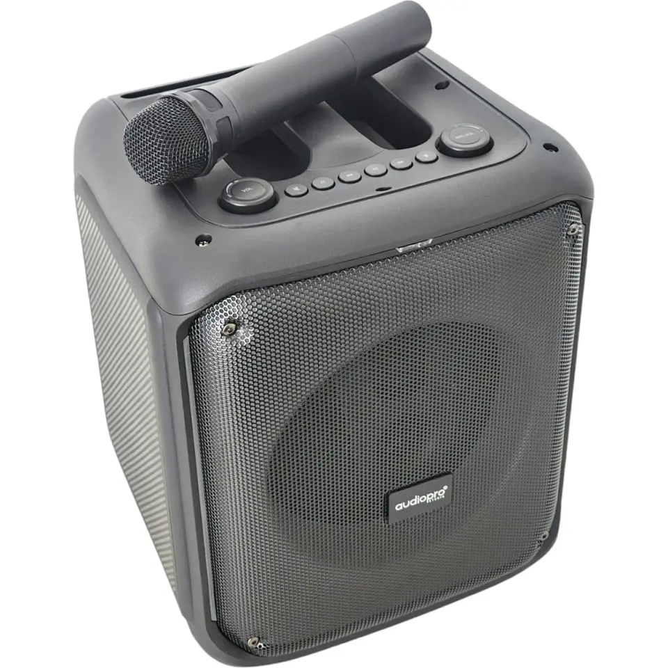 Parlante Karaoke BT Portátil Micrófono RGB Audiopro AP02097 3