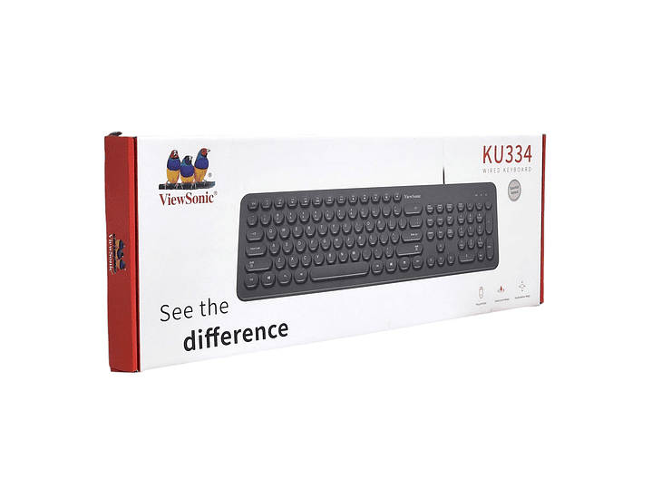 Teclado USB teclas Redondas ViewSonic KU334 Negro 2