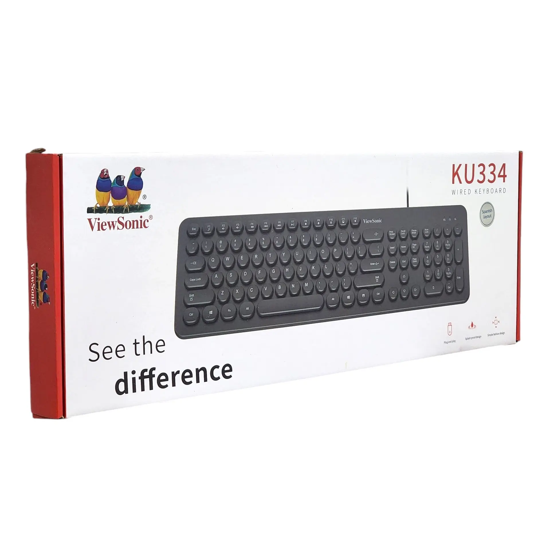 Teclado USB teclas Redondas ViewSonic KU334 Negro 2