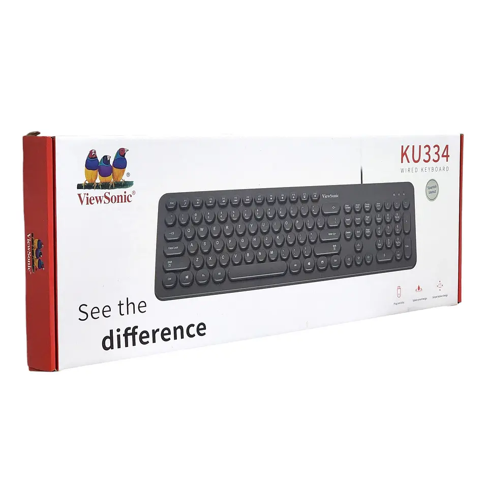 Teclado USB teclas Redondas ViewSonic KU334 Negro 2