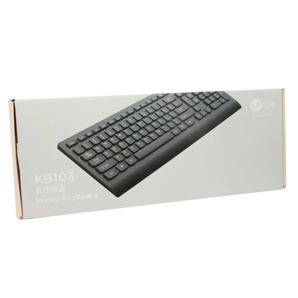 Teclado USB Lecoo Wired KB103 Alámbrico Negro 3