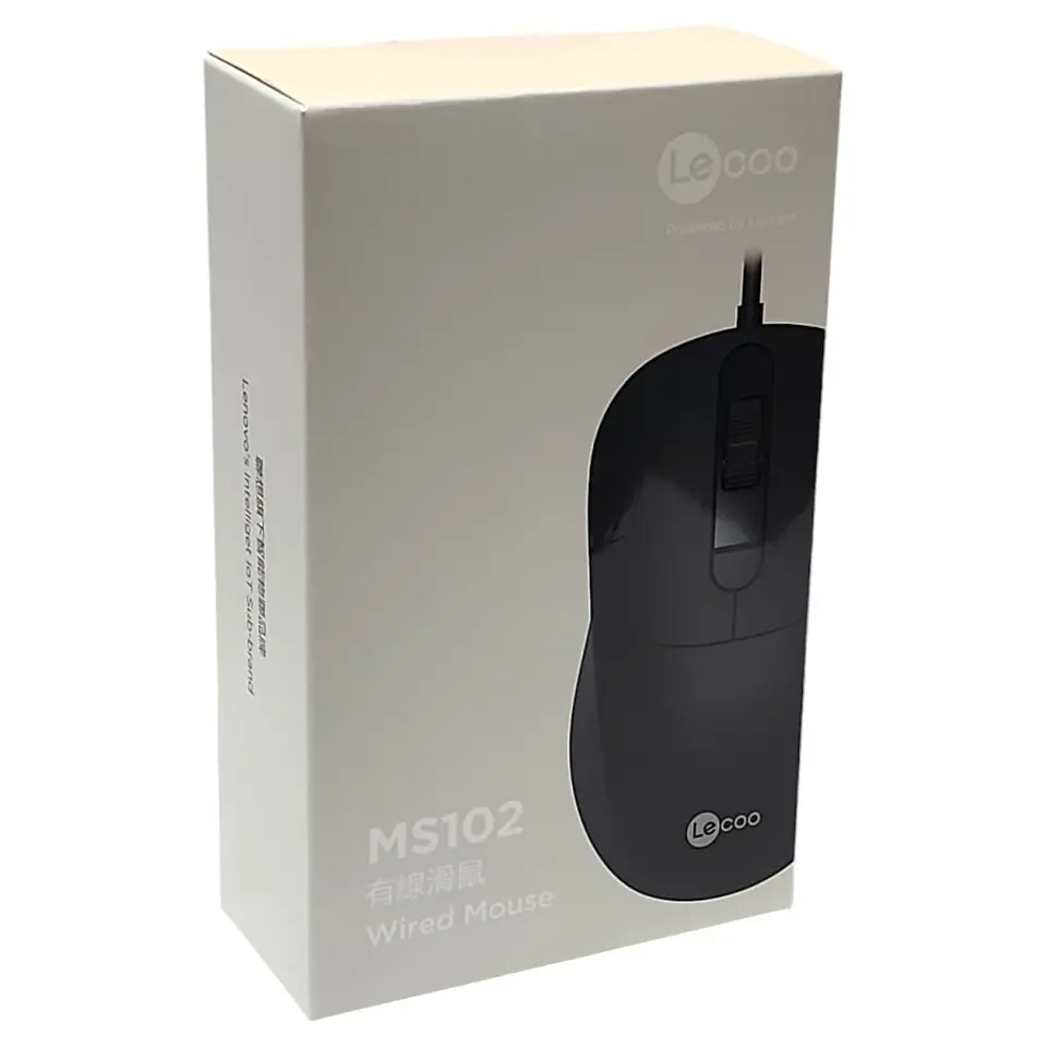 Mouse Alámbrico Lecoo Lenovo Wired MS102 3