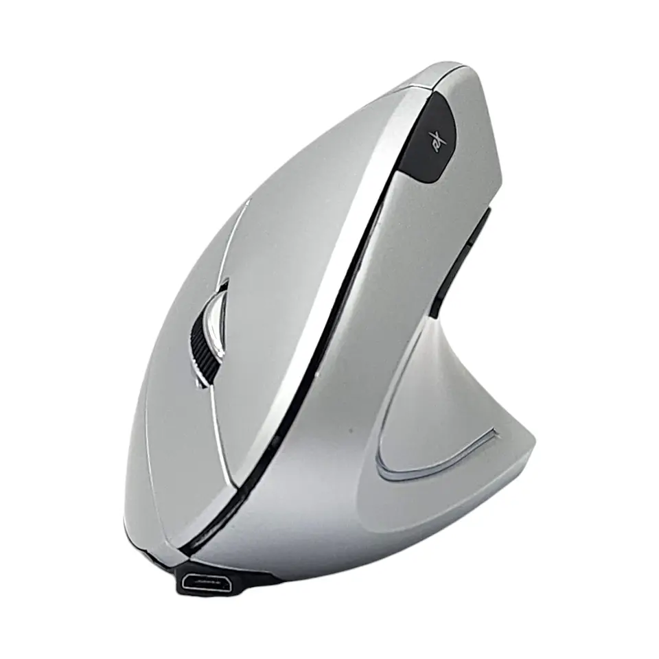 Mouse Vertical Ergonómico Bt ReptileX Gris RX0053 1