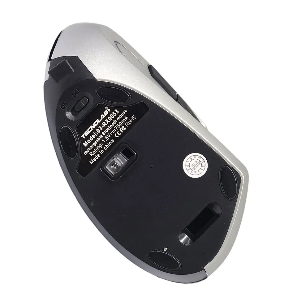 Mouse Vertical Ergonómico Bt ReptileX Gris RX0053 6