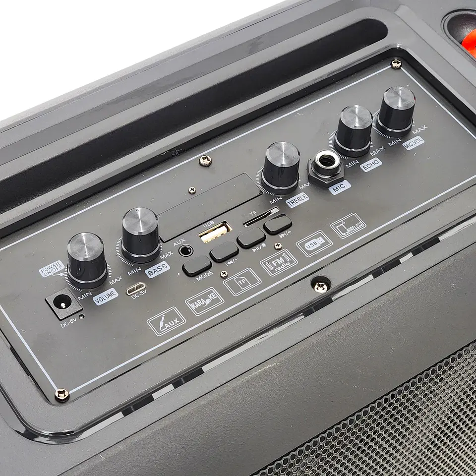 Parlante Karaoke BT Con Control De Bajos Rgb AP02098 3