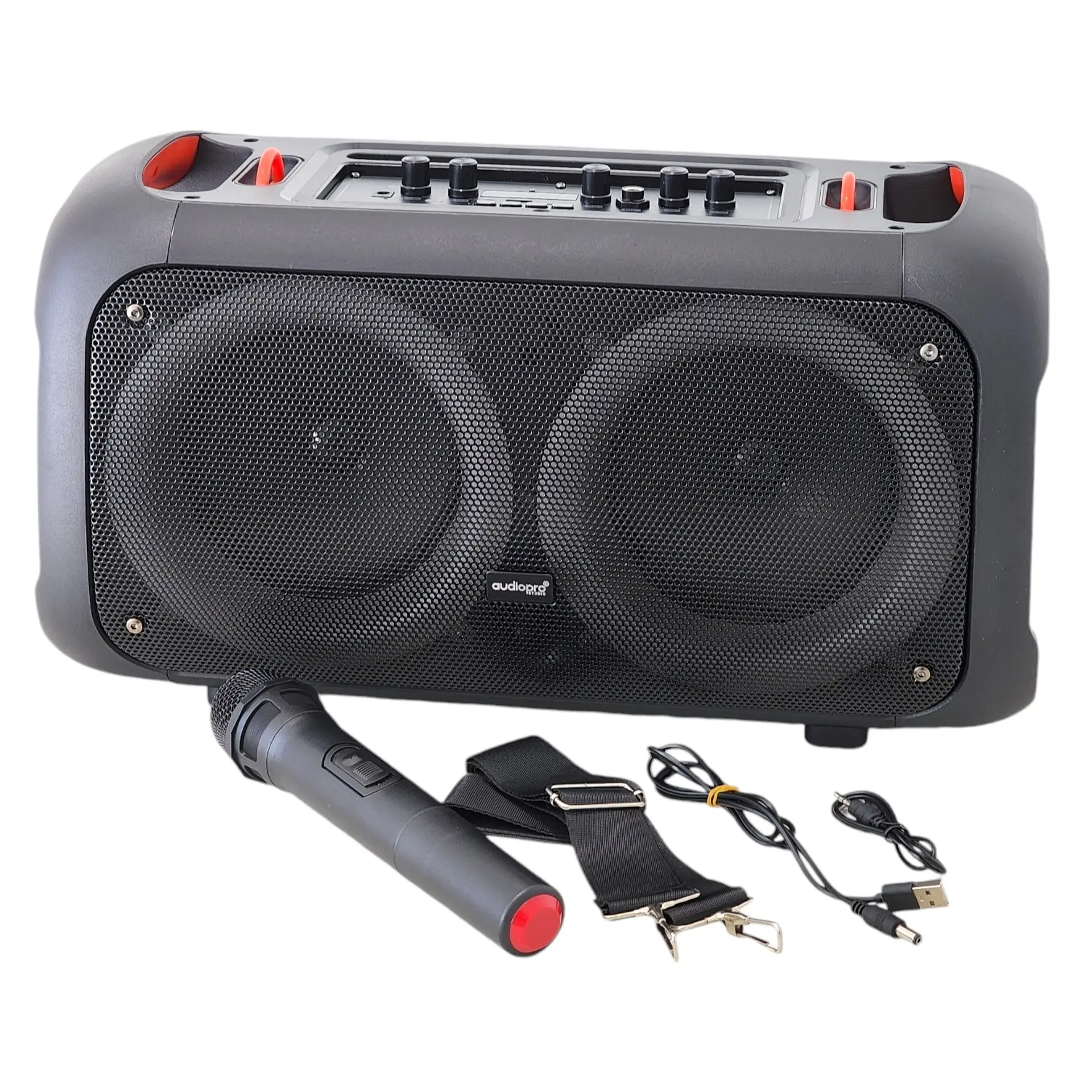 Parlante Karaoke BT Con Control De Bajos Rgb AP02098 5