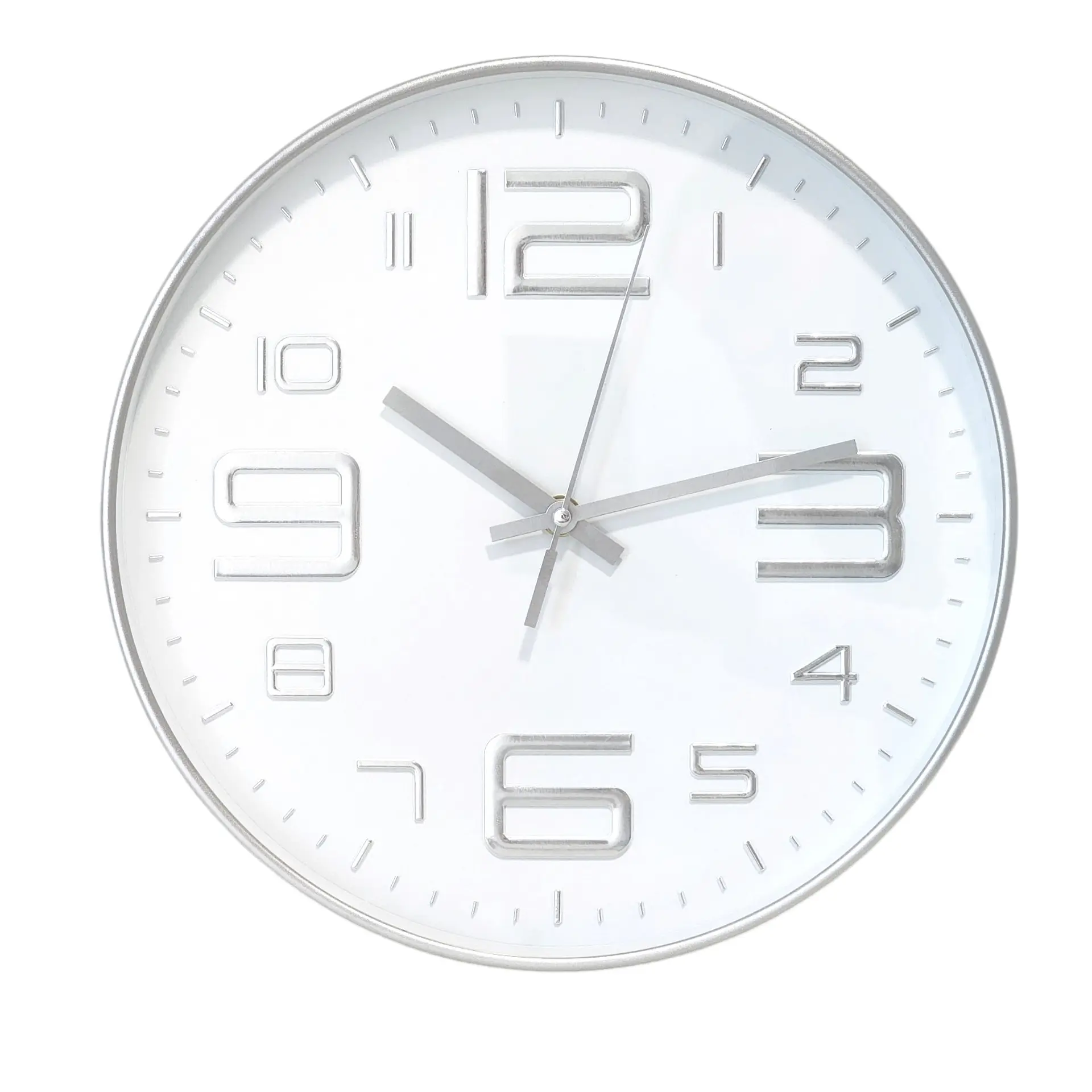 Reloj de Pared Decorativo 30cm Plateado DBREL04 1