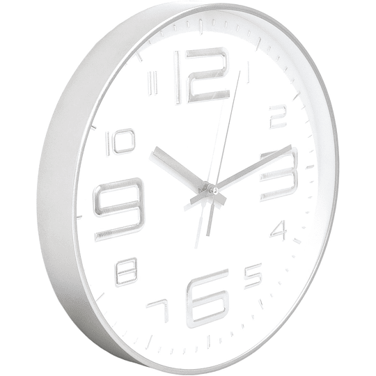 Reloj de Pared Decorativo 30cm Plateado DBREL04