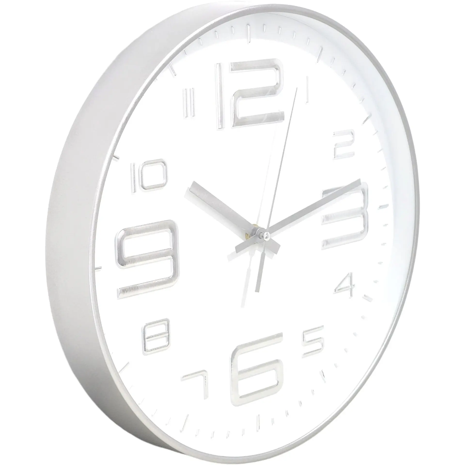 Reloj de Pared Decorativo 30cm Plateado DBREL04 2