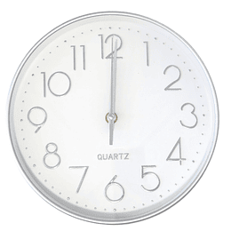 Reloj de Pared Decorativo 25cm Plata DBG1660