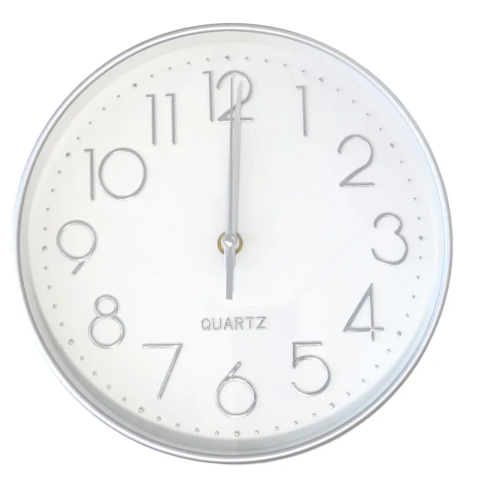 Reloj de Pared Decorativo 25cm Plata DBG1660 1