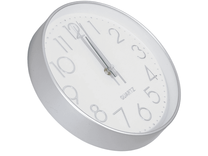 Reloj de Pared Decorativo 25cm Plata DBG1660 2