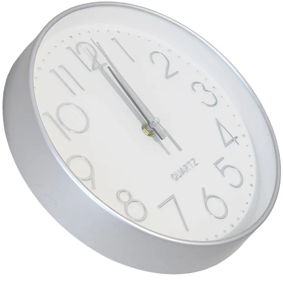 Reloj de Pared Decorativo 25cm Plata DBG1660 2