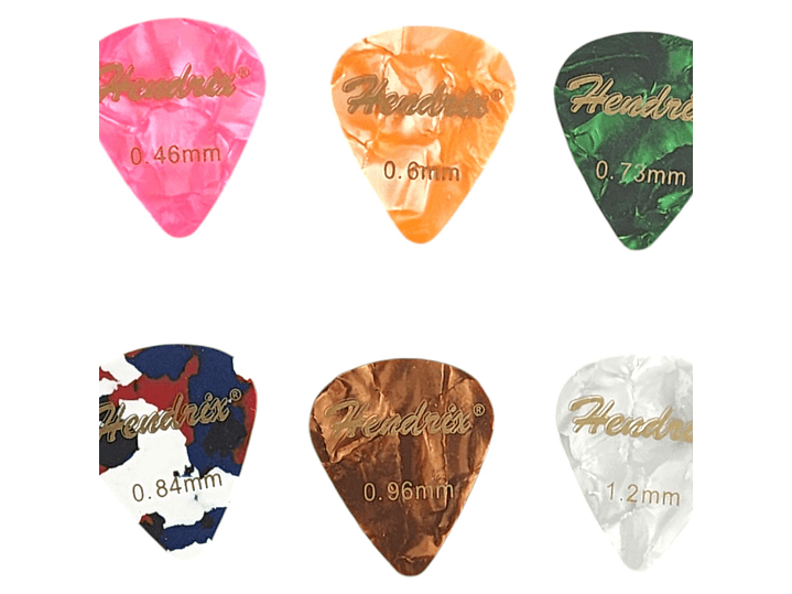 Set de 600 Uñetas para Guitarras HX0040 Hendrix 6