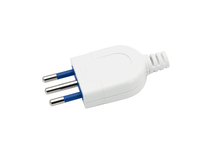 Enchufe Macho Vertical Blanco Philco 2P+T 79304 2500w 2
