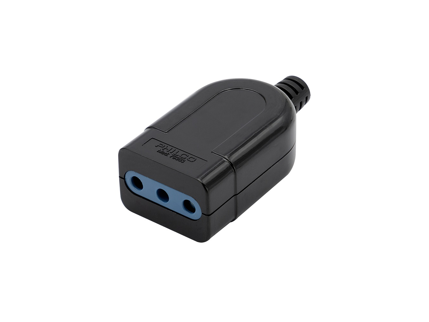 Enchufe Hembra Negro Philco 2P+T 2500w 79303 1