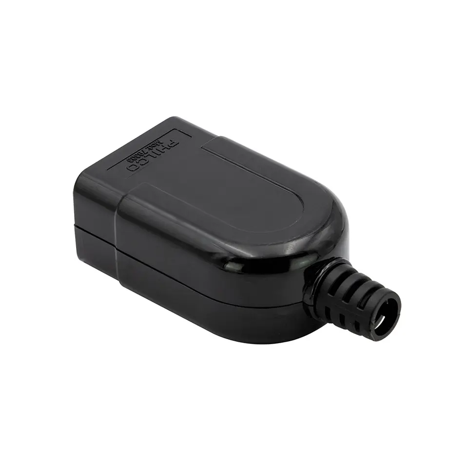 Enchufe Hembra Negro Philco 2P+T 2500w 79303 5