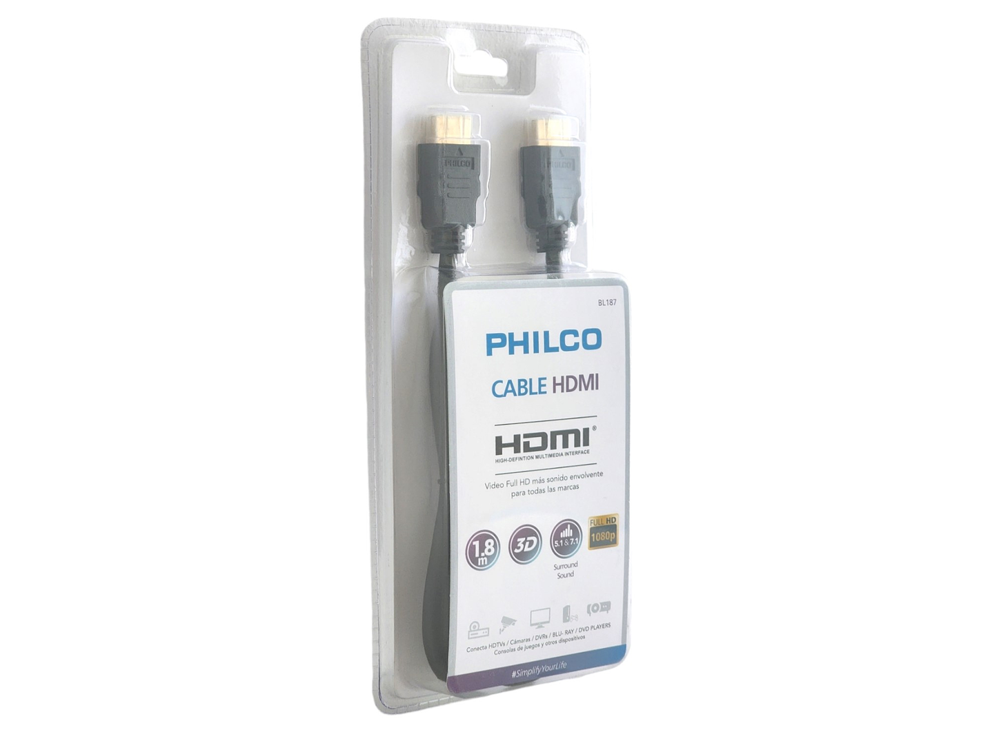 Cable Hdmi 1.8mts Philco Full HD v1.4 1