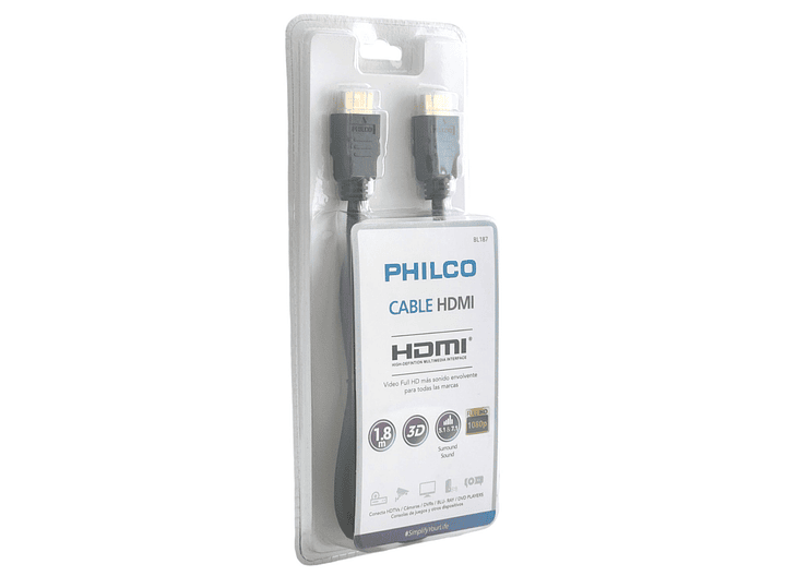 Cable Hdmi 1.8mts Philco Full HD v1.4 1
