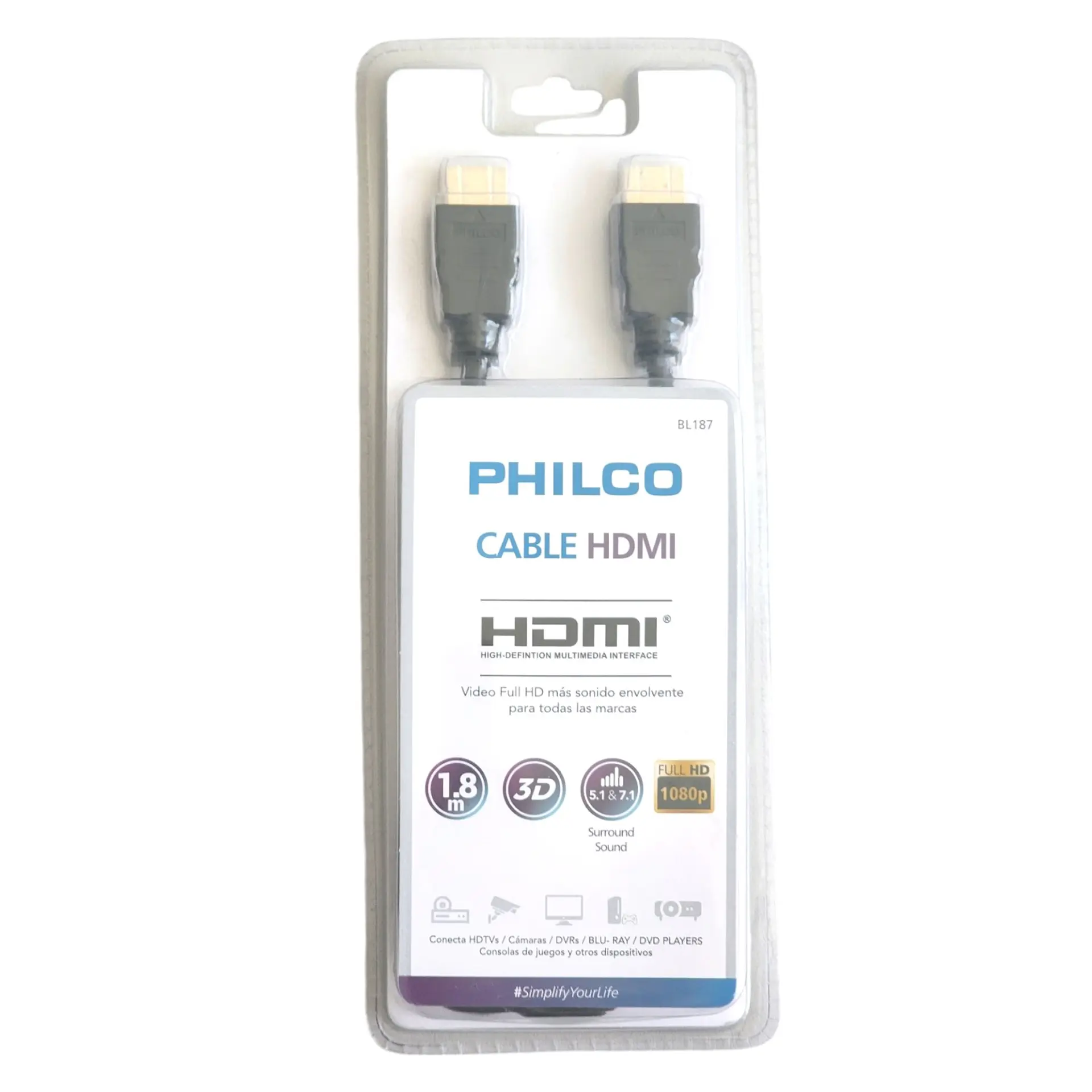 Cable Hdmi 1.8mts Philco Full HD v1.4 2