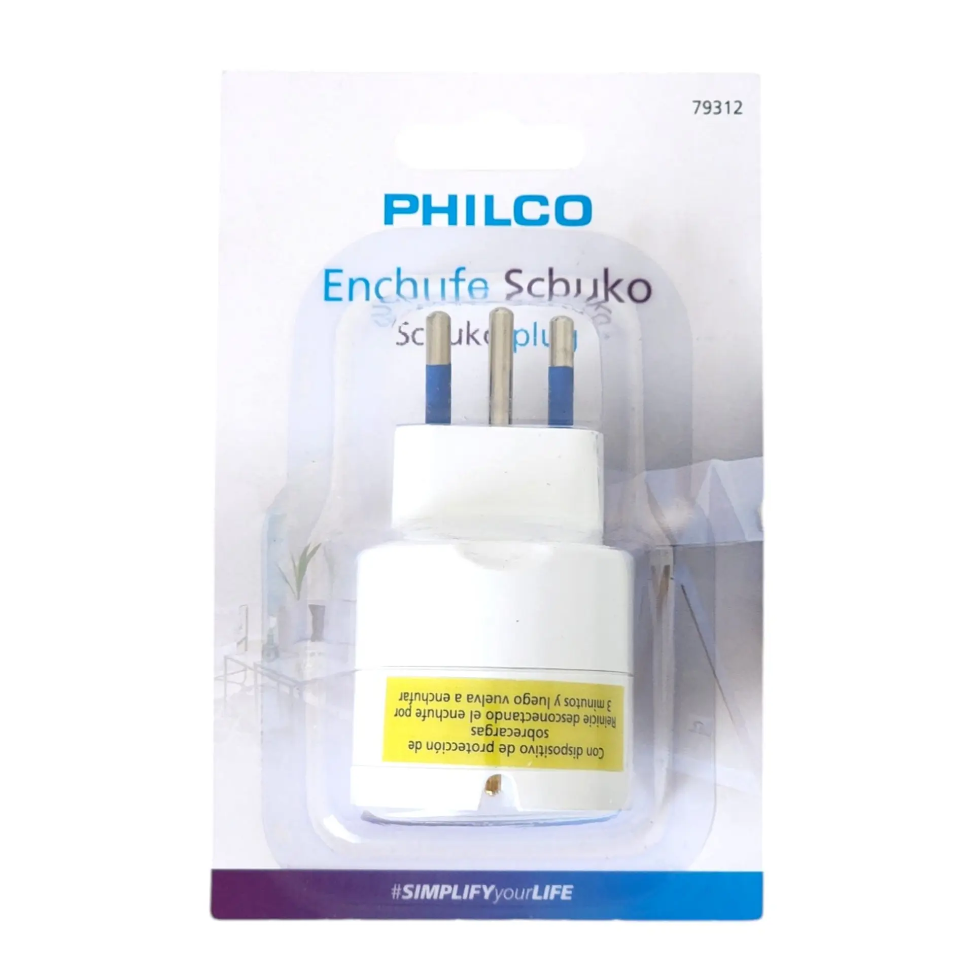 Enchufe Adaptador Schuko Philco 79312 4