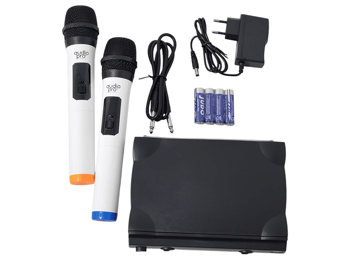 Kit 2 Micrófonos inalámbricos UHF Audiopro AP02040 4