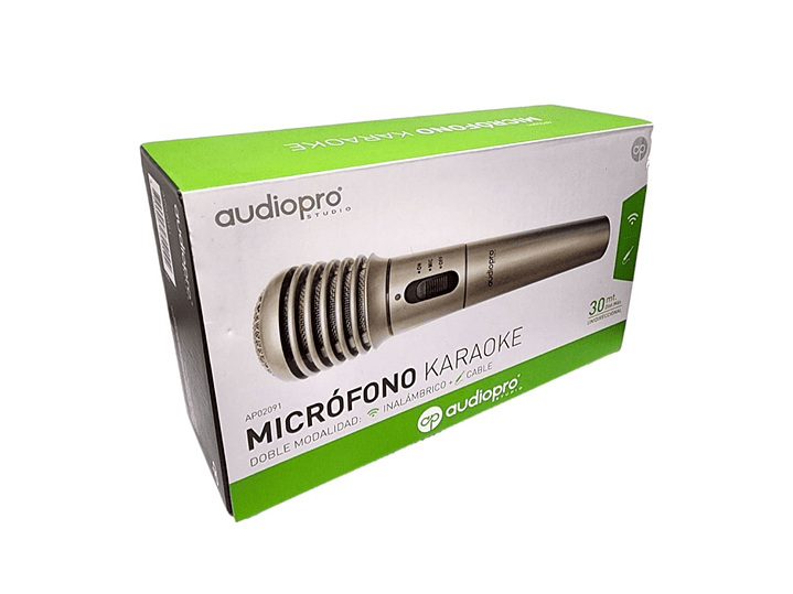 Micrófono Karaoke inalámbrico / Cable Audiopro AP02091 7