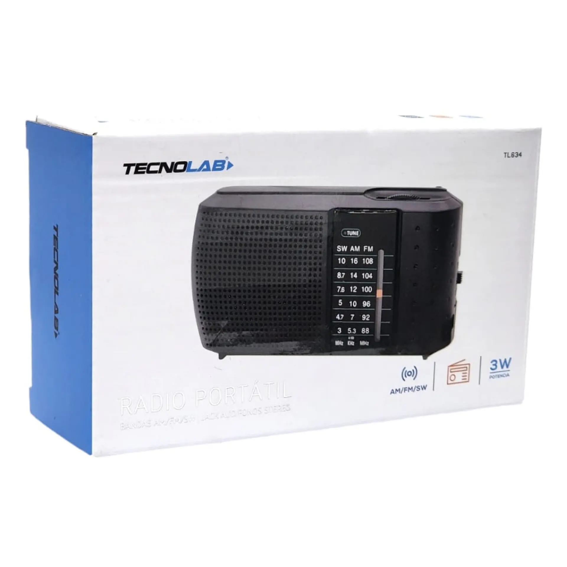 Radio Portátil de Bolsillo Tecnolab AM/FM/SW TL634 6