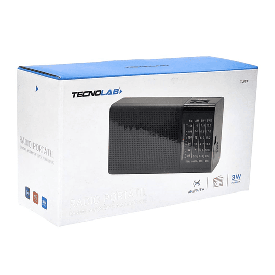 Radio Portátil de Bolsillo Tecnolab AM/FM/SW TL633