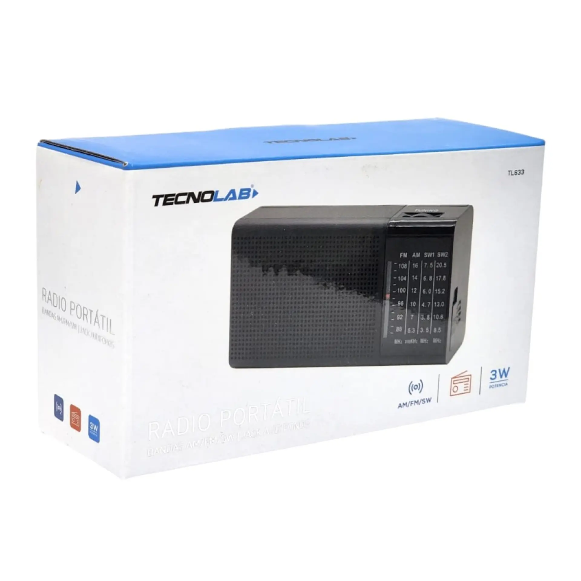 Radio Portátil de Bolsillo Tecnolab AM/FM/SW TL633 6