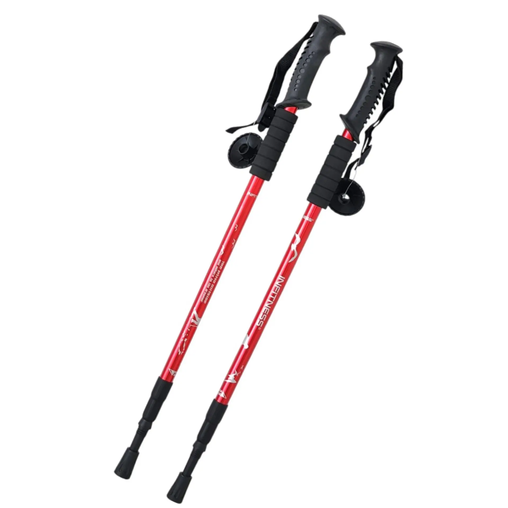 Par de Bastones Ajustables para Trekking Rojo DBG1356R 1