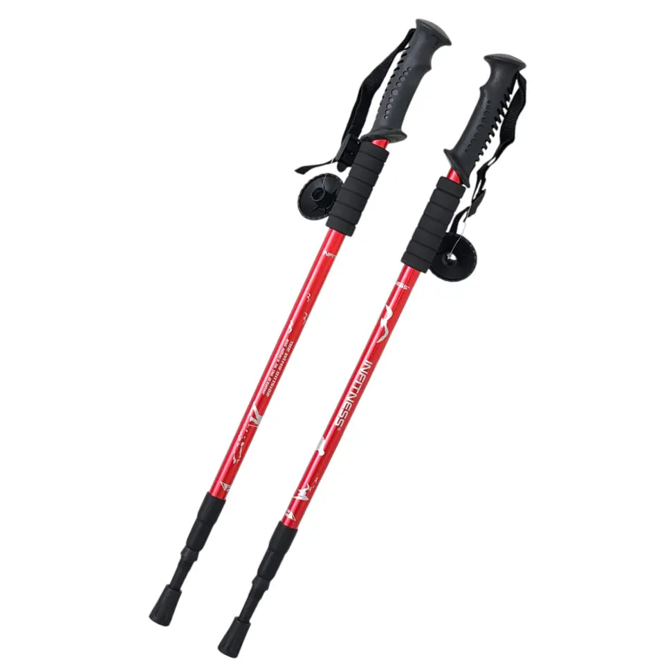 Par de Bastones Ajustables para Trekking Rojo DBG1356R 1