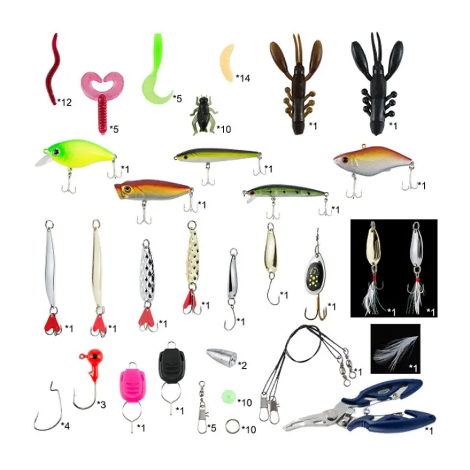 Kit De 101 Accesorios Señuelos Para Pesca DBG1383 3