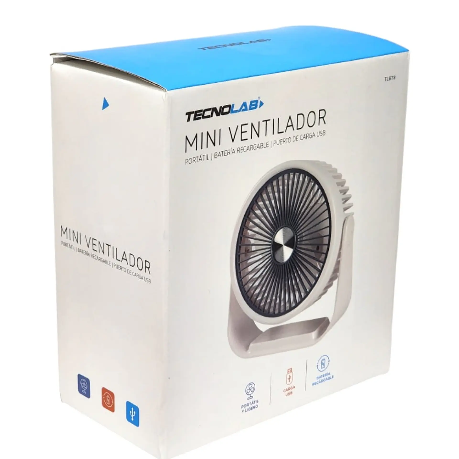 Mini Ventilador Portátil Recargable Tecnolab TL673 6