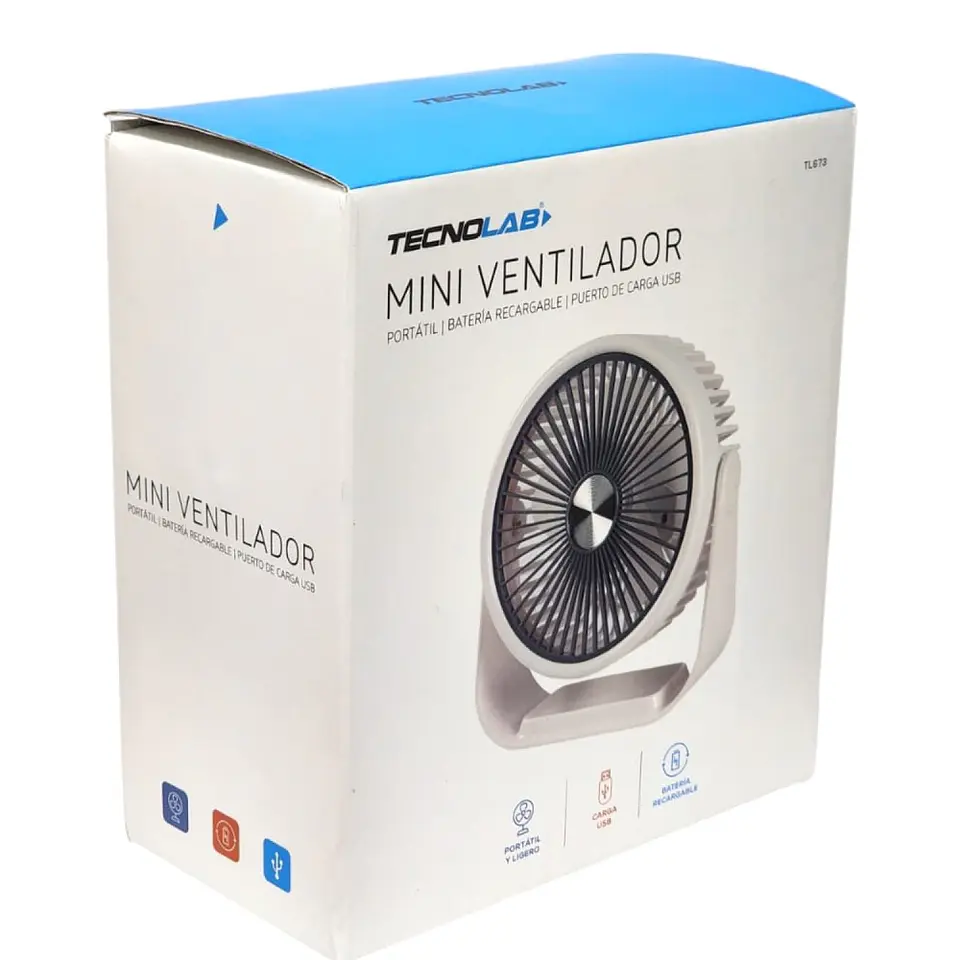 Mini Ventilador Portátil Recargable Tecnolab TL673 6