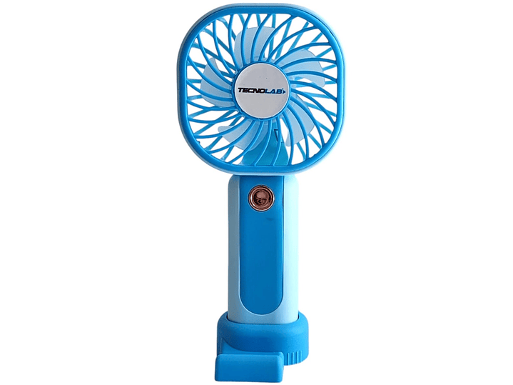 Mini Ventilador Recargable Portátil Azul Tecnolab TL669BL 1