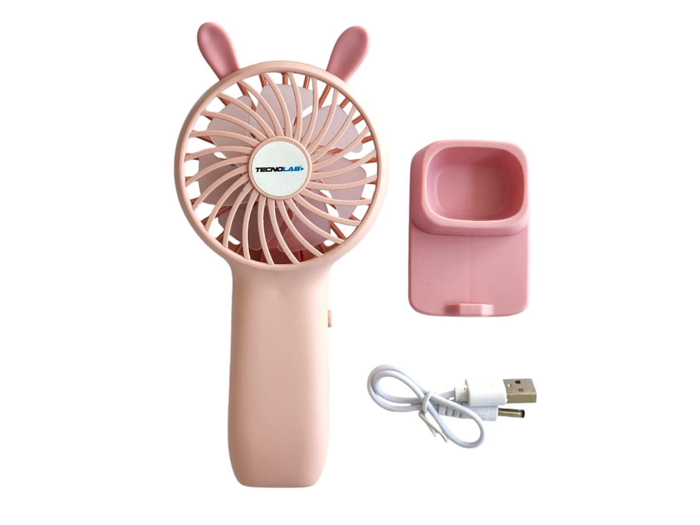 Mini Ventilador Portátil Recargable Rosa TL672P 2