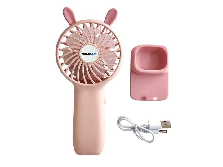Mini Ventilador Portátil Recargable Rosa TL672P 2