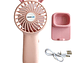 Mini Ventilador Portátil Recargable Rosa TL672P - Miniatura 2