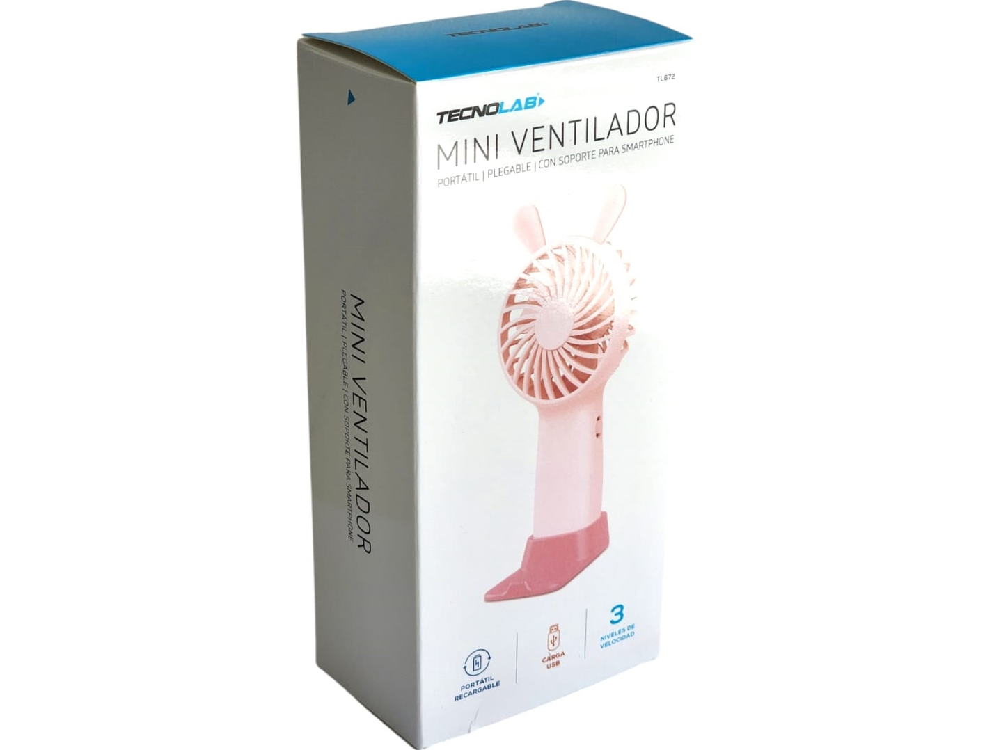 Mini Ventilador Portátil Recargable Rosa TL672P 6