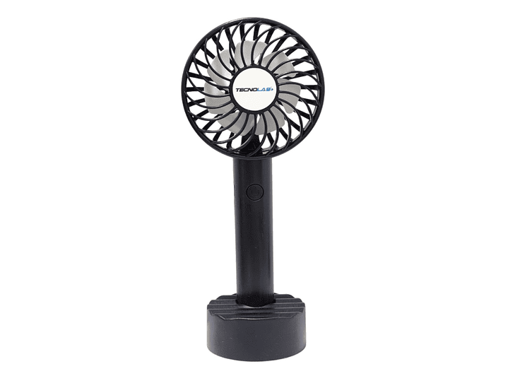 Ventilador Recargable Portátil Base Tecnolab Negro TL671BK 1