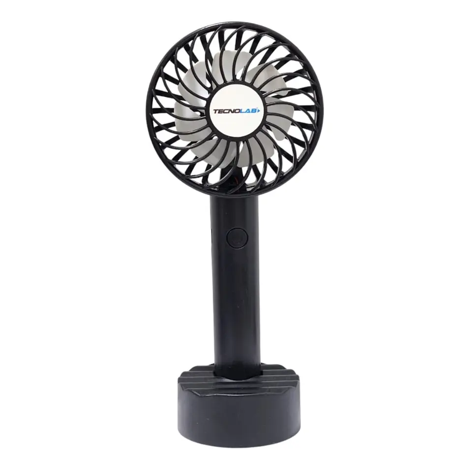 Ventilador Recargable Portátil Base Tecnolab Negro TL671BK 1