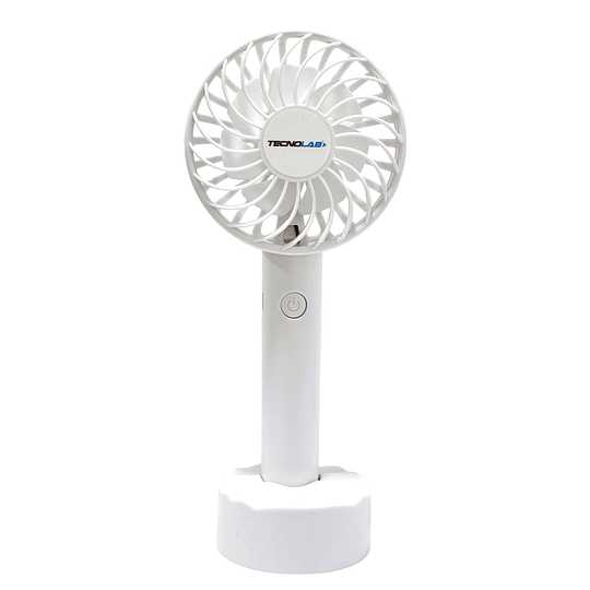 Ventilador Recargable Portátil Base Tecnolab Blanco TL671