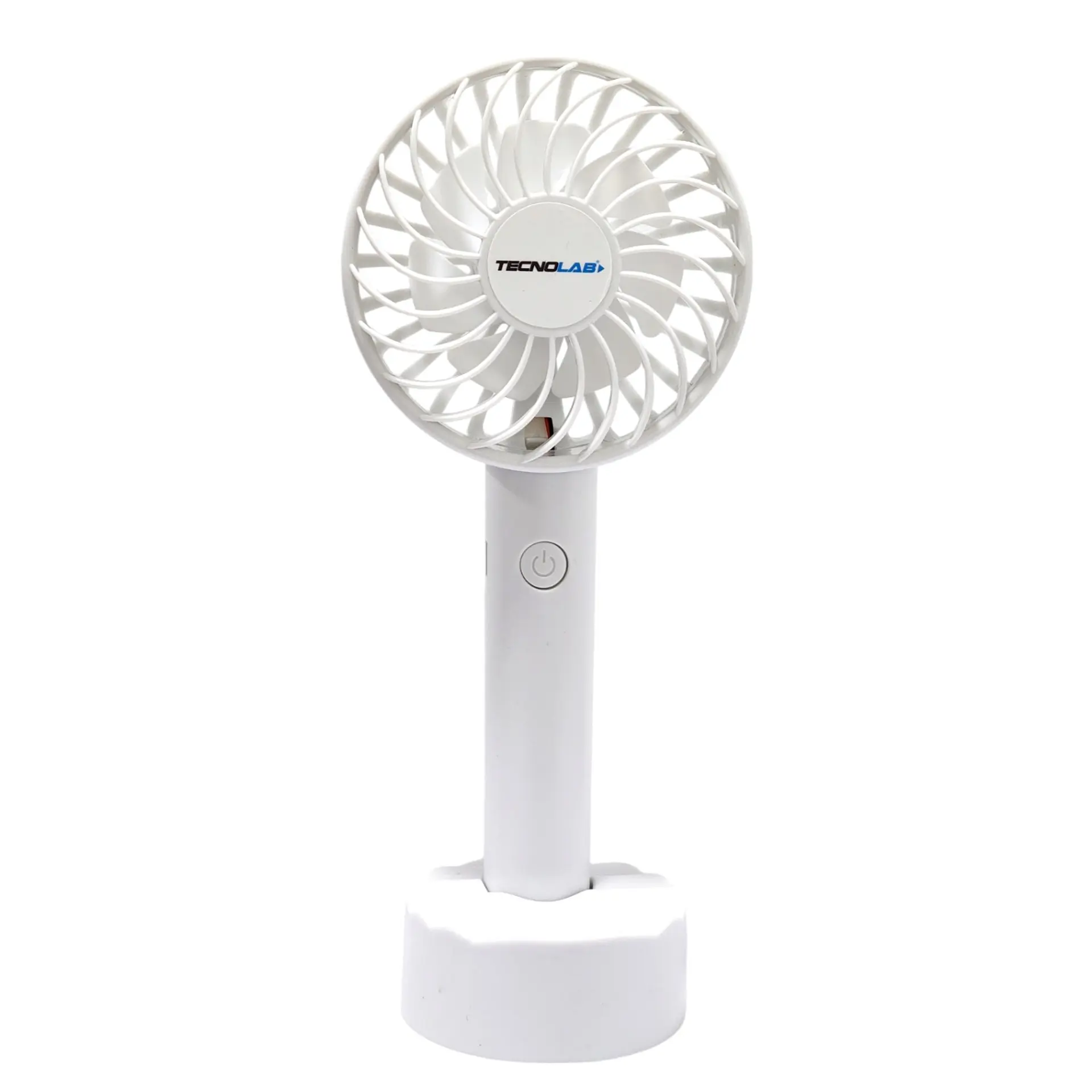 Ventilador Recargable Portátil Base Tecnolab Blanco TL671 1
