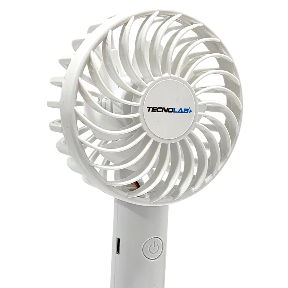 Ventilador Recargable Portátil Base Tecnolab Blanco TL671 3