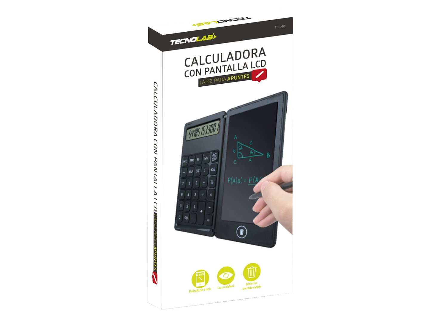 Calculadora LCD con Pantalla de Escritura TL140 Tecnolab 2